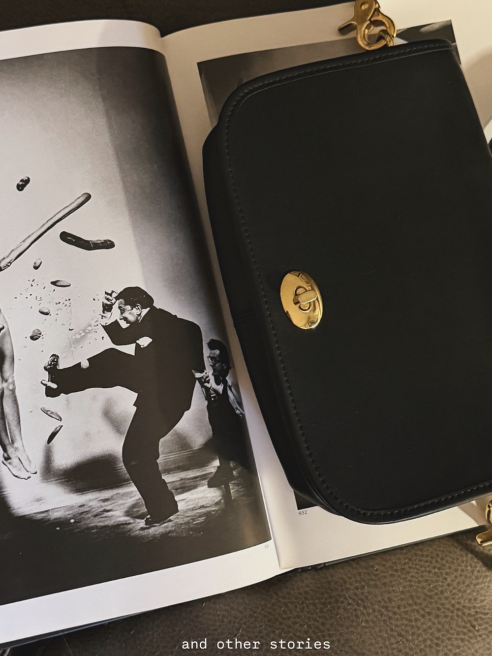 Classic Black Leather Crossbody Bag - Gold Hardware